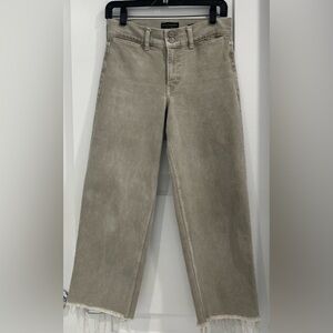 BANANA REPUBLIC PREMIUM DENIM High-Rise Wide Leg Crop, Size 25